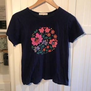 Anthropologie Circle flower tee